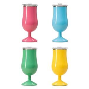 ORCA Poco 4-Pack 17oz Insulated Stainless Steel Cups w/ Lids Multi-Color Set